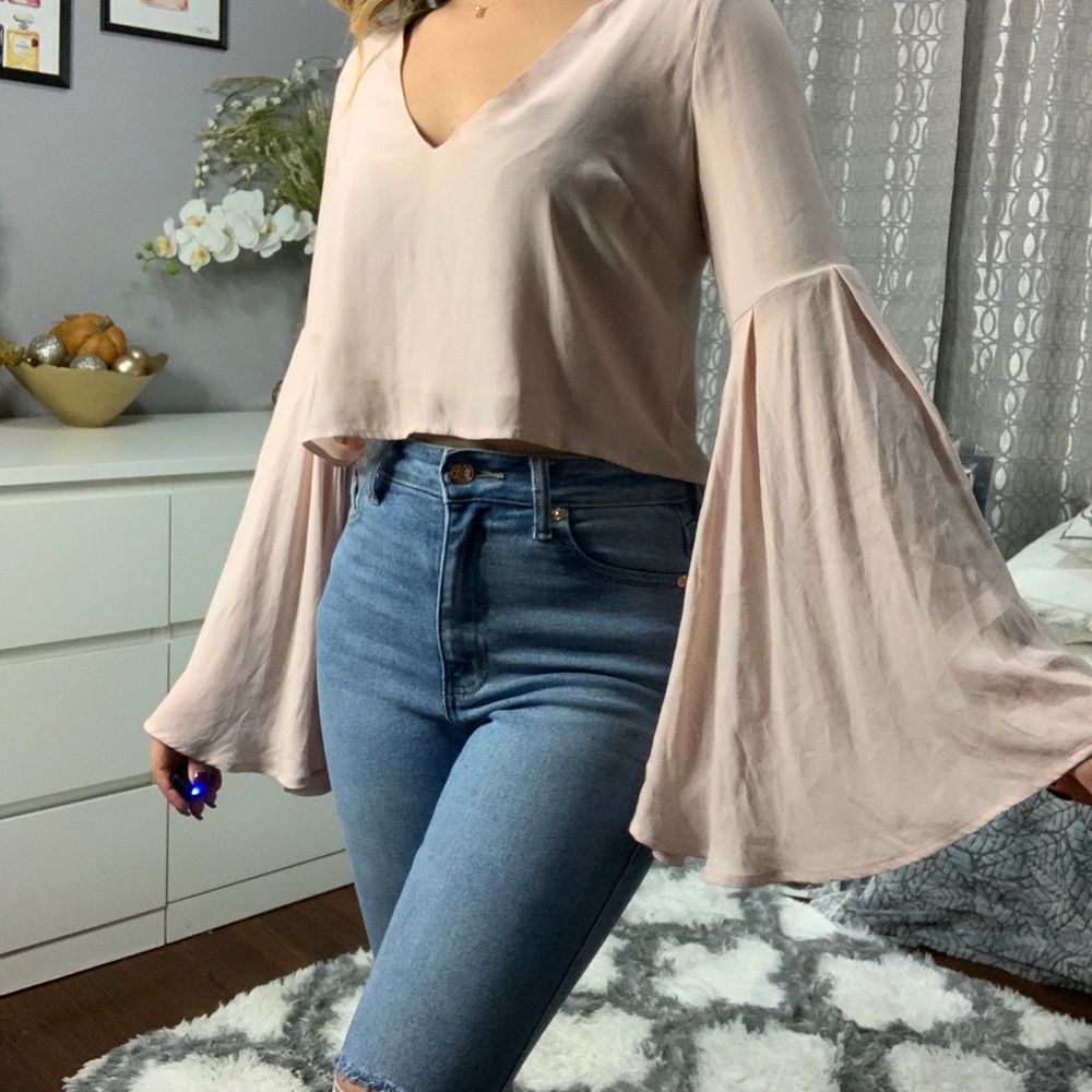 Flared crop top
